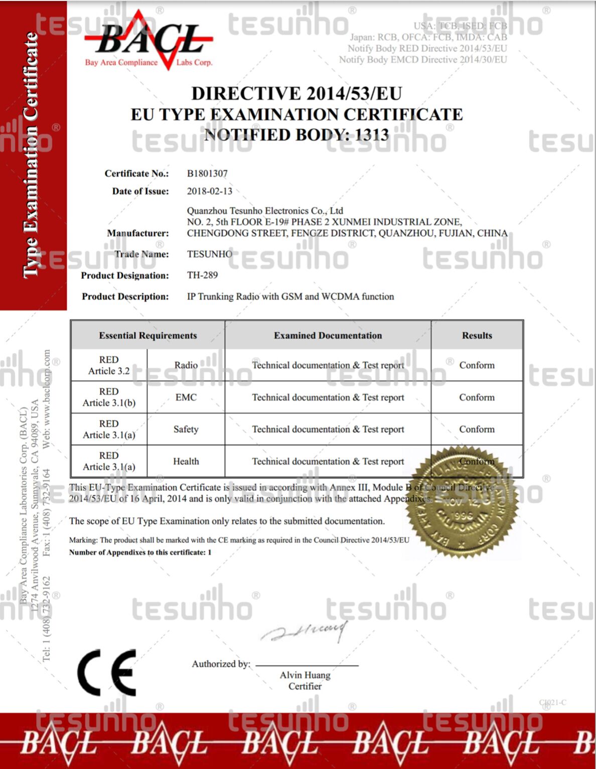 Product Certificates_About Us_Tesunho Electronics Co., Ltd