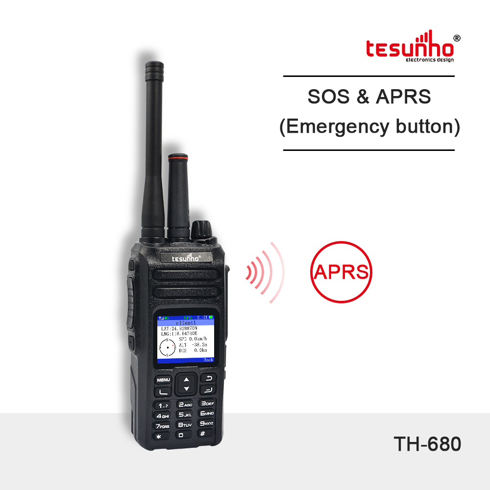  PTT POC Portable Radio Analog 100KM Range TH-680