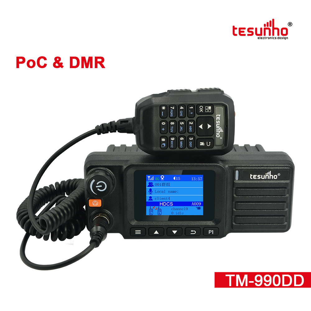 TM-990DD Dual Mode POC Car Walkie Talkie With GPS